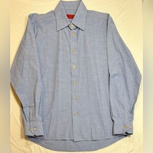 Spectre & Co Medium men’s shirt in soft 80% cotton, classic blue button-up